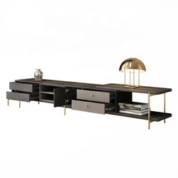 Luxury Style Black Tv Table Furniture Storage drawers Cabinets Tv Stand Living Room Furniture