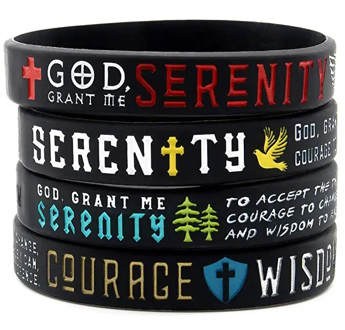 serenity prayer silicone bracelet