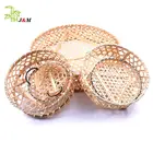 Round Woven Round Basket Round Bamboo Food Basket Woven Bamboo Nut/Candy/ Basket