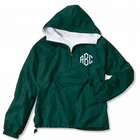 Wholesale Half Zip Monogram Pullover Hoodies Rain Jacket