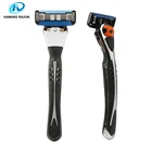 Imported Blade Razor OEM USA Original Imported 5 Blade With Trimmer For Metal Rubber Handle Razor