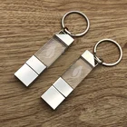Custom crystal usb glass usb flash drive with red led light