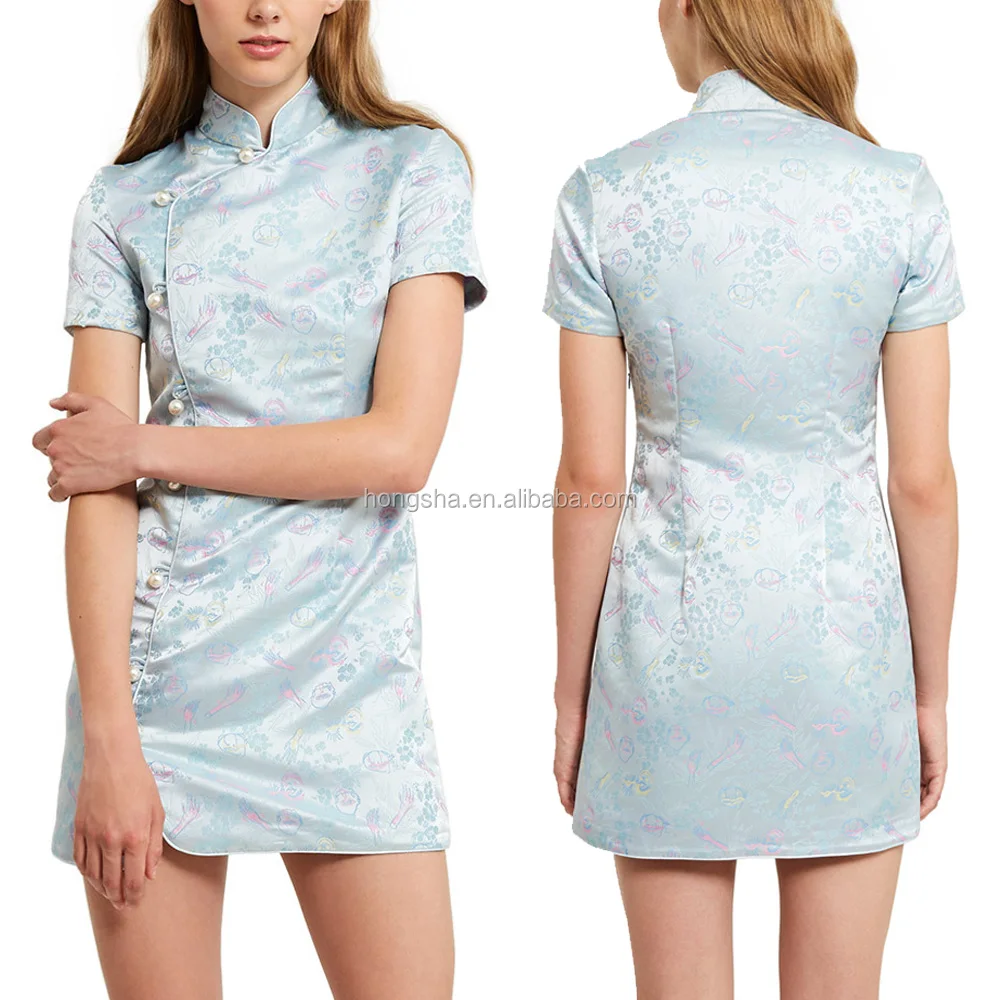 chinese collar dress designs