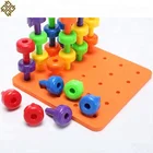Toy Puzzle Toys Plastic Stack Toy Peg Board Stacking Toddler Toy Education Puzzle Toy Plastic Peg Toys