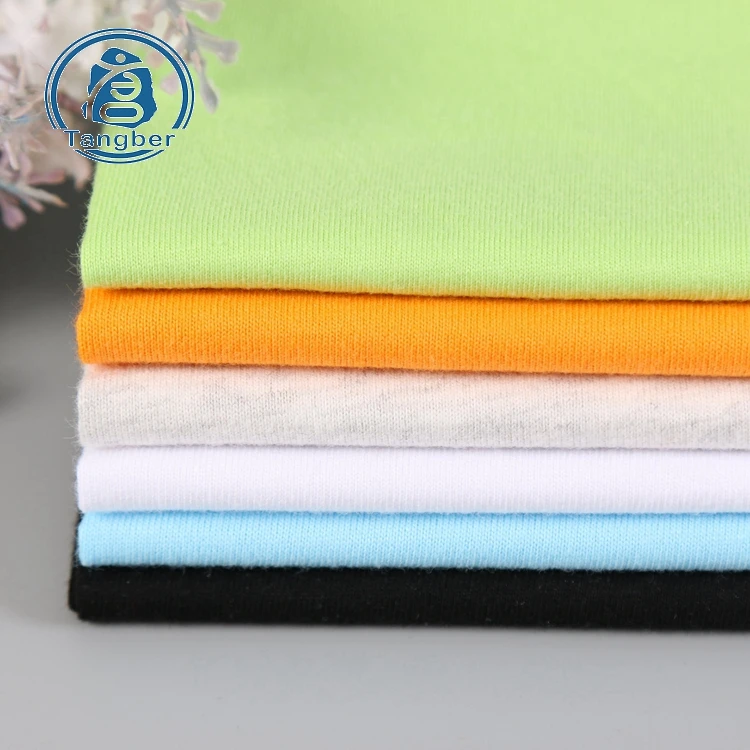 100% combed cotton single jersey t shirts fabric wholesale