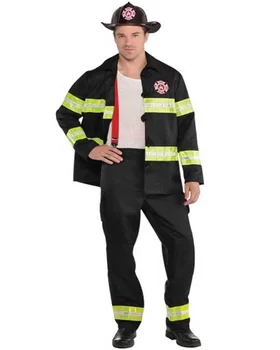 Adult Fireman Rescue Me Costume Firefighter Uniform Mens Fancy Dress Outfit New SA2980