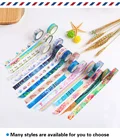 Diy School Washi Tapes Custom For DIY Planners Scrapbooking Adhesive School Party Supplies Glitter Washi Tape
