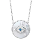 Turkish Eye Women Necklace Jewelry Mother Of Pearl Necklace