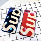 Blu-Ray Sup Soft TPU Phone Case For iPhone X 6 6S 7 8 Plus Fashion Trend Sup Letter Back Cover