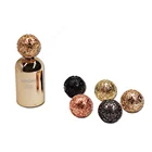 Metal Bottle Cap Metal Luxury Perfume Lid Zamak Ball Shaped Metal Perfume Cover Round Perfume Bottle Megnatic Cap
