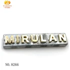 Letter Leather Bags Custom Metal Brand Name Letter Logo For Leather Bags In Guangzhou