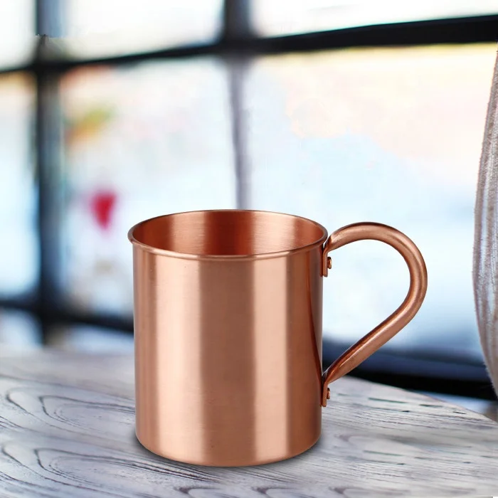 Customized Logo Hot Sale Metal Mug Copper Beer Mug Reusable Coffee Cup Travel Mug with Handle