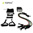 Band Resistance Exercise TOPKO Gym Exercise Fitness 11 Piece Latex Resistance Band Set