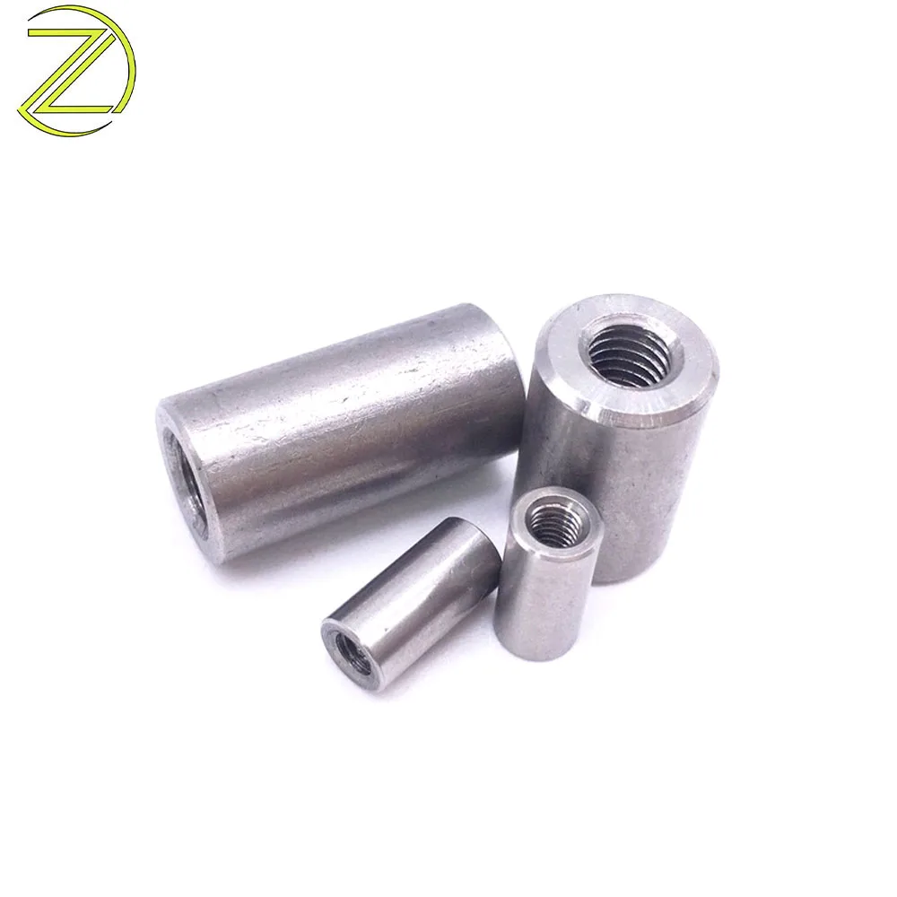 Round Rod Coupling Nut A2 Stainless Steel Long Cylinder Nuts Bar M3 M4 M5 M6 M8 