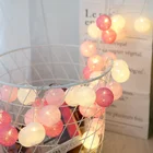Cotton Ball Light Lights Cotton Ball Lights LED Cotton Ball String Light For Christmas Indoor String Lights