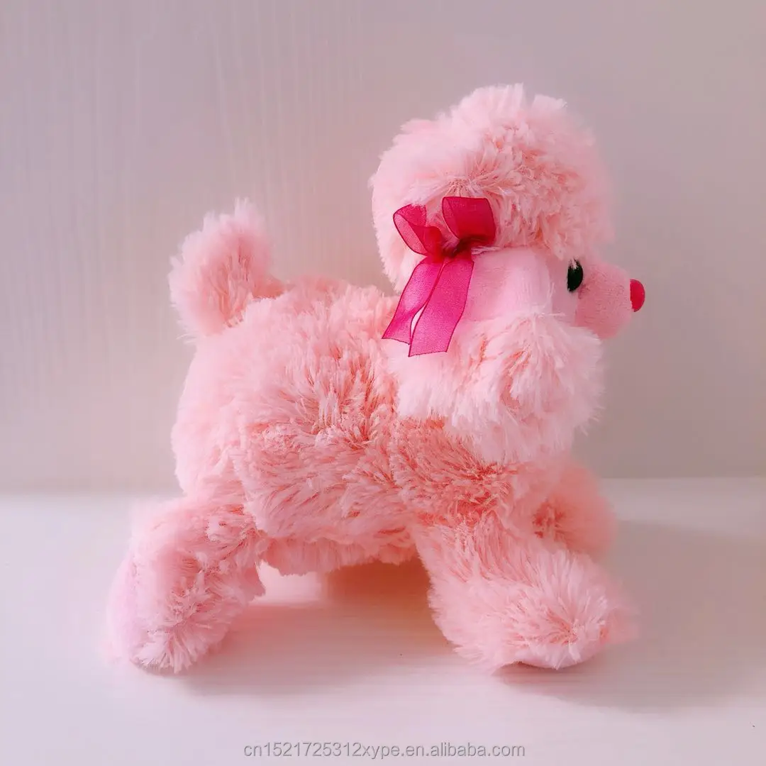 Soft Cute Pink Poodle Dog Plush Toy 