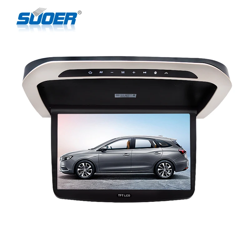 15 Inch 1080p Fhd Lcd Roof Mount Car Tv 