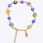 Turkish Bracelet Turkish Hot Sell Hamsa Pendant Multic Colors Evil Eye Beads Chains Yiwu Cheap Bracelet Wholesale