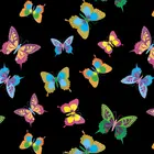 Butterfly Print Fabric 400D Polyester Oxford Butterfly Print Fabric For Backpack Bags With PVC Coated