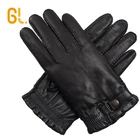 Winter Leather Gloves Hand Gloves Hand Gloves GL Men's Genuine Sheepskin Hand Job Winter Driving Leather Gloves For Boys