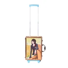 School Make Up Make Up Bag 2 Wheel Trolley School Bag Kids PVC Leather Aluminum Holographic Rolling Make Up Case