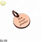 Silver Pendant Name Pendant Wholesale Silver Rose Gold Metal Jewelry Tags Custom Logo Charm Pendant