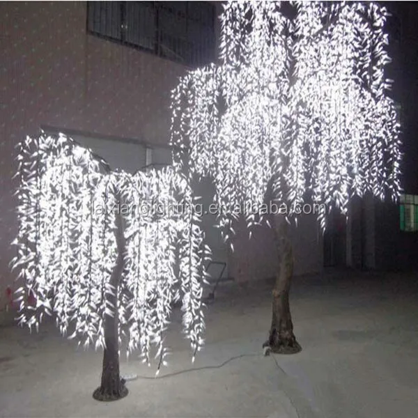 5FT LED Christmas Light Crystal Cherry Blossom Tree with White Leafs Outdoors 