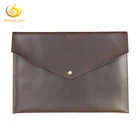 Leather Clutch Bag Leather Men PU Leather Envelope File Folder Clutch Document Bag A4 Book Bag