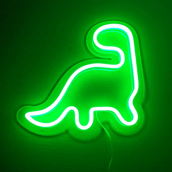 dinosaur neon sign