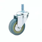 Gray Rubber Wheel Rubber Rubber Castor Wheel 50mm Gray Rubber Castor Wheel With Brake