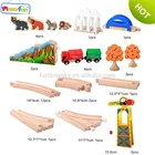 Train Set Kids Train Tracks Set 2021 83 Piece Kids Wooden Dining Railway Table Tracks Train Set AT11164