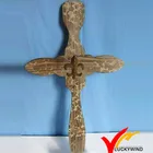 Christmas Christmas Christmas Decor Pieces Handmade Brown Wooden Cross