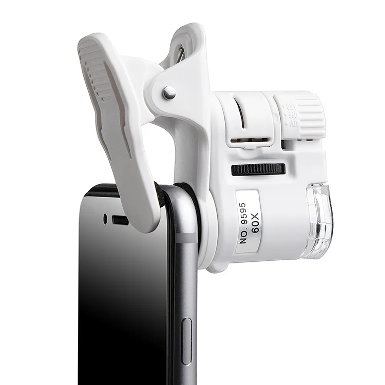 100x zoom microscopio clip lupa cámara LED micro lente smartphone cámara móvil 
