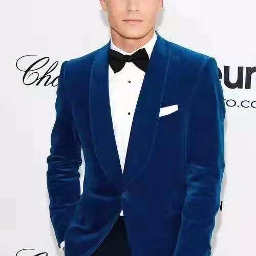 crushed velvet blue suit