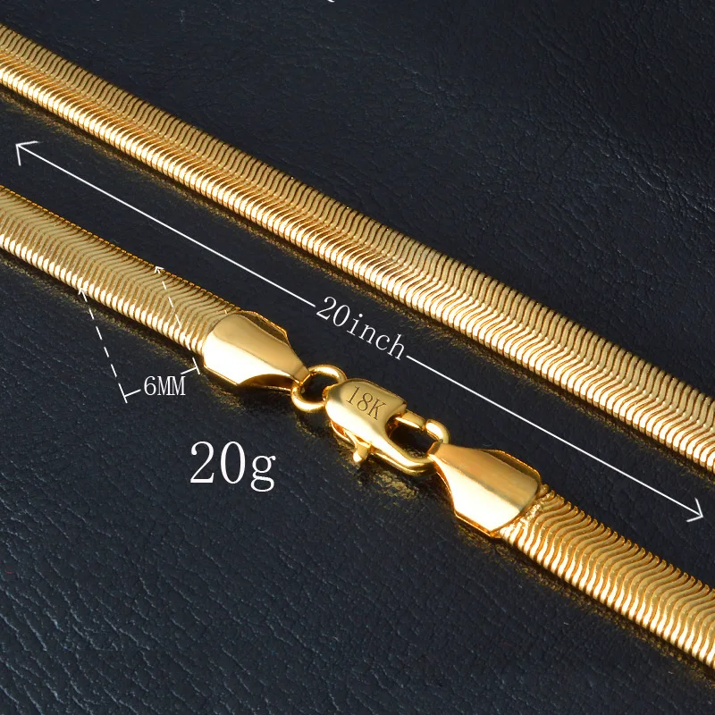 Wholesale 6mm Gold Chain Necklace Men 