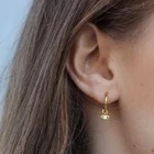 Dangle Earrings Dangle 2020 Minimalist Jewelry Dainty Charm Huggies 925 Silver 18k Gold Dangle Hoop Earrings