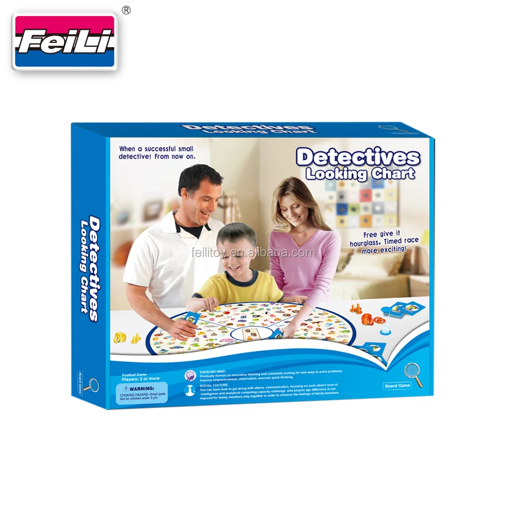 kids indoor board game detectives looking chart educational games