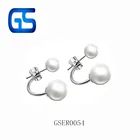 Pearl Clip On Popular Design White Pearl Beads Ear Studs Clasp Clip On Earrings