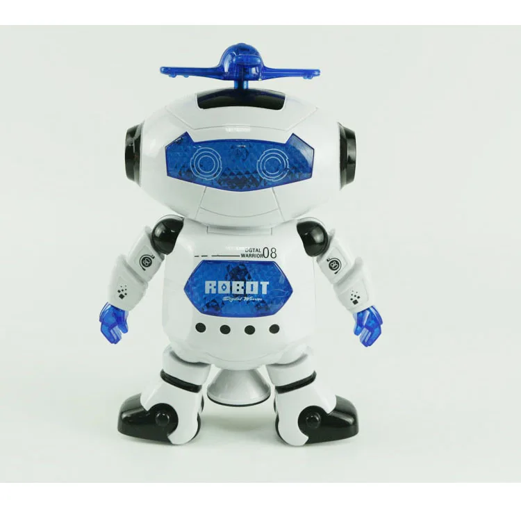 ELECTRIC SMART DANCING ROBOT 360° ROTATE WALKING TOY LIGHTS & MUSIC 
