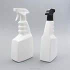 Chemical Chemical Spray Mist Bottle 750ml Plastic HDPE Rectangle Chemical Fine Mist Trigger Spray Bottle