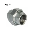Union Hot Dipped Galvanized Union Pipe Fittings Dimensions Iso 7/1 Malleable Union For Gas Or Water Supplying