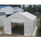 Tarpaulin fabric cover metal frame storage building