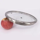 Glass Pot Cover Glass Factory Supplies Stainless Steel Wide-edged Glass Pot Cover With Customized Color