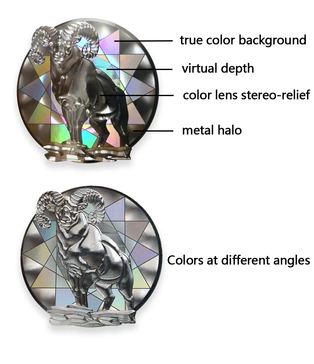 product custom authenticity holographic security rainbow 3d hologram sticker label vinyl pet labels die cut sheet for carton network-2