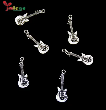 Hot sale charm mini bass guitar pendant alloy music bass charms for jewelry making necklace