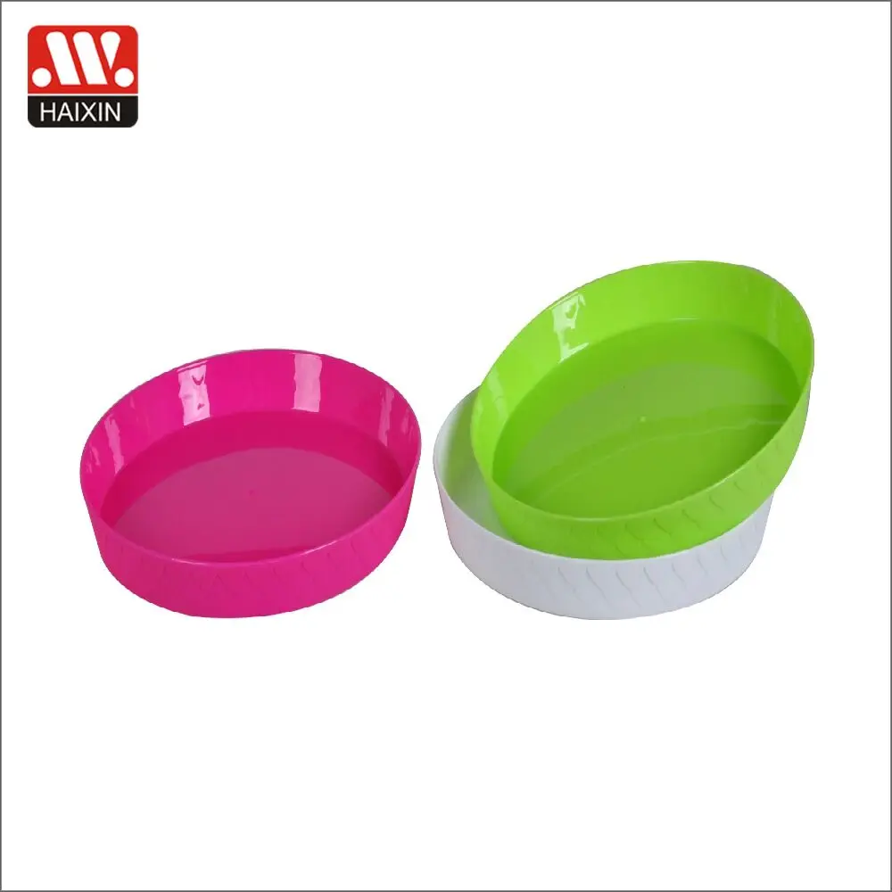 Haixing coloured Plastic Dinner Plates PP round dishes plates dinnerware set tableware restaurant plastic plates