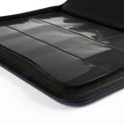 Pu Leather Pu Board Game Card Album 360 PCS Zipper PU Leather Sky Blue Trading Card Collection Album For Mtg Board Games
