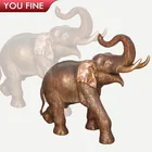 Brass Elephant Classic Modern Industrial Antique Brass Elephant