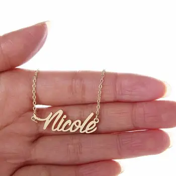 Jewels 14K Gold Plated Custom Letter Name Necklace Personalized Gold Jewelry