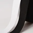 Elastic Polyester / Nylon 25mm High Elasticity White/Black Flat Woven Latex Elastic Band Webbing Manufacturer